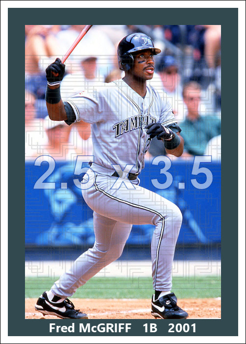 Fred McGriff - 2001 Tampa Bay Devil Rays - pose A - choose a size & style