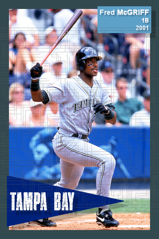 Fred McGriff - 2001 Tampa Bay Devil Rays - pose A - choose a size & style