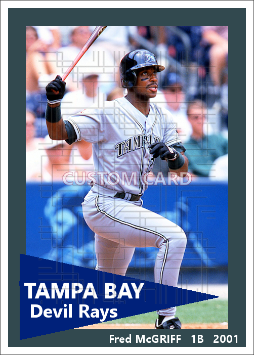 Fred McGriff - 2001 Tampa Bay Devil Rays - pose A - choose a size & style