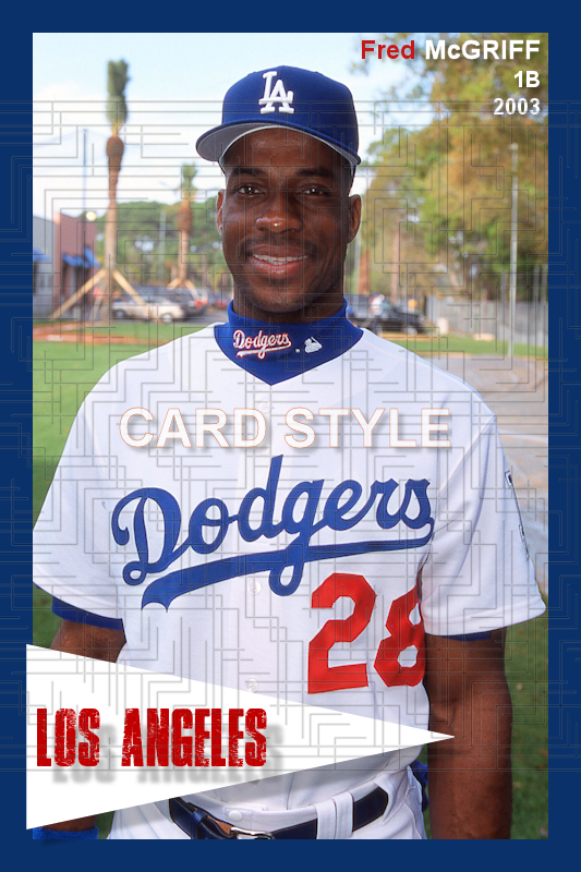 Fred McGriff - 2003 Los Angeles Dodgers - choose a size & style