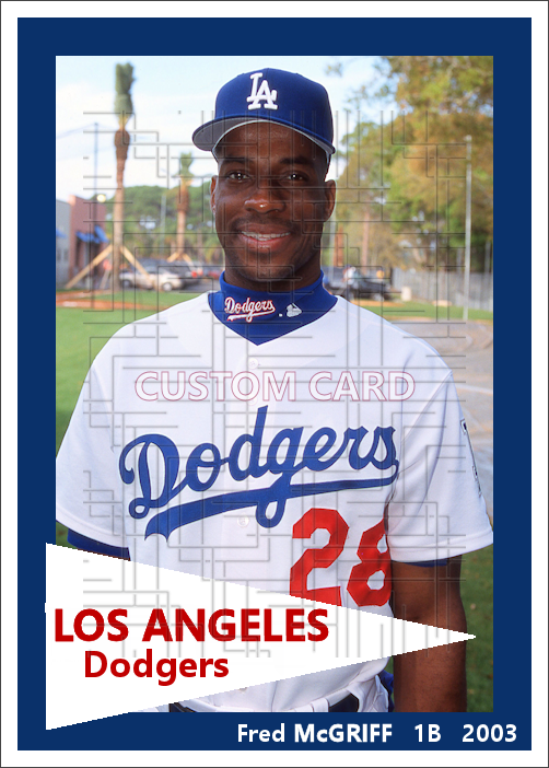 Fred McGriff - 2003 Los Angeles Dodgers - choose a size & style