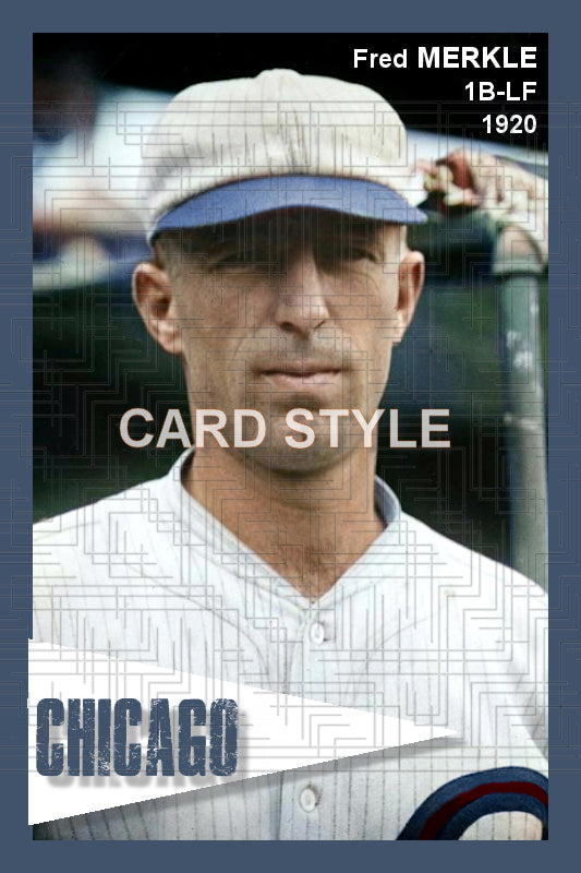 Fred Merkle - 1920 Chicago Cubs - choose a size & style