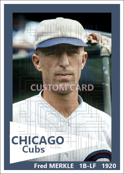 Fred Merkle - 1920 Chicago Cubs - choose a size & style