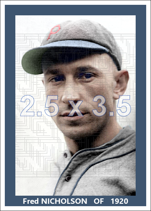 Fred Nicholson - 1920 Pittsburgh Pirates - choose a size & style