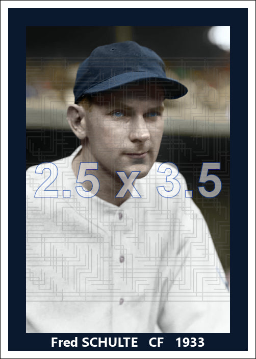 Fred Schulte - 1933 Washington Senators - choose a size & style