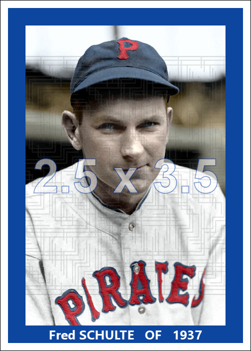 Fred Schulte - 1937 Pittsburgh Pirates - choose a size & style