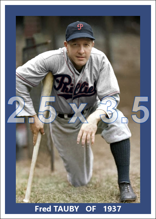 Fred Tauby - 1937 Philadelphia Phillies - choose a size & style
