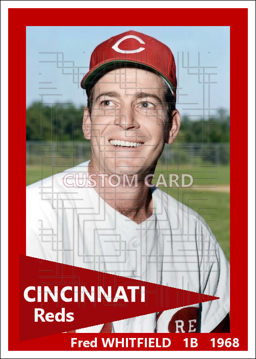 Fred Whitfield - 1968 Cincinnati Reds - choose a size & style
