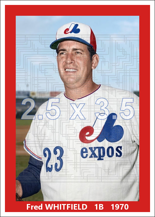 Fred Whitfield - 1970 Montreal Expos - choose a size & style