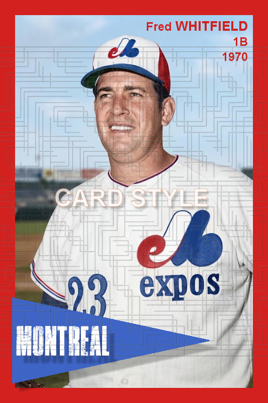 Fred Whitfield - 1970 Montreal Expos - choose a size & style