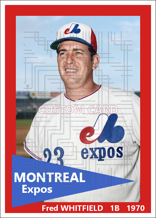 Fred Whitfield - 1970 Montreal Expos - choose a size & style