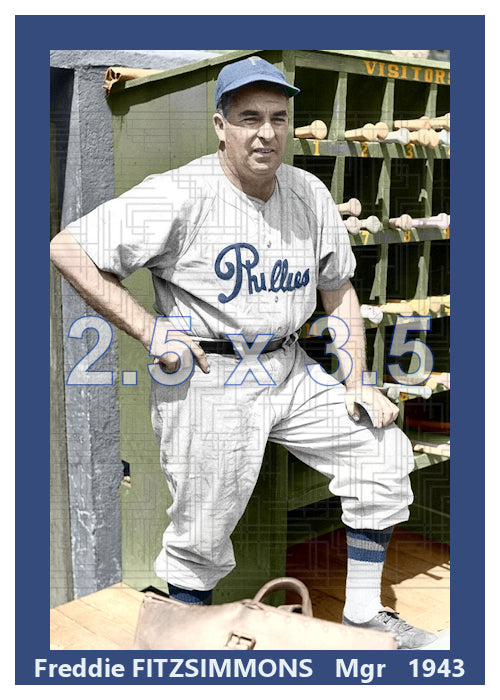 Freddie Fitzsimmons - 1943 Philadelphia Phillies - choose a size & style
