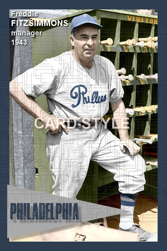 Freddie Fitzsimmons - 1943 Philadelphia Phillies - choose a size & style