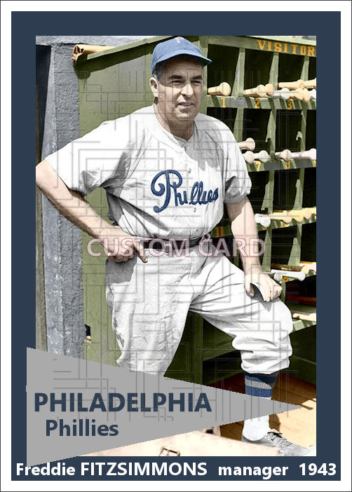 Freddie Fitzsimmons - 1943 Philadelphia Phillies - choose a size & style