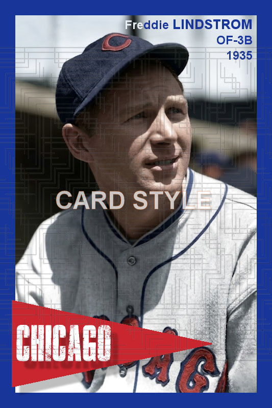 Freddie Lindstrom - 1935 Chicago Cubs - choose a size & style