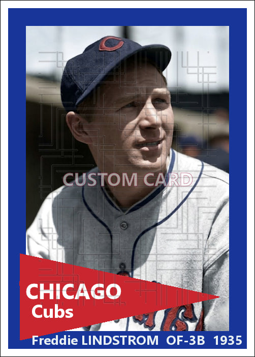 Freddie Lindstrom - 1935 Chicago Cubs - choose a size & style