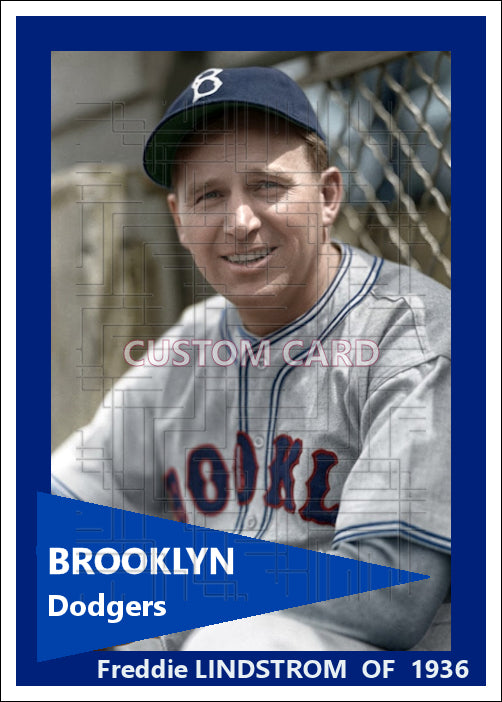 Freddie Lindstrom - 1936 Brooklyn Dodgers - choose a size & style