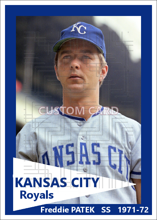 Freddie Patek - 1971-72 Kansas City Royals - choose a size & style