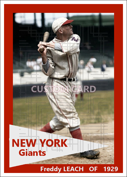 Freddy Leach - 1929 New York Giants - choose a size & style
