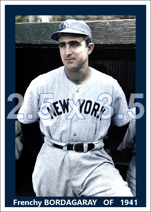 Frenchy Bordagaray - 1941 New York Yankees - choose a size & style