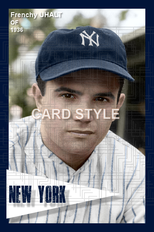 Frenchy Uhalt - 1936 New York Yankees - choose a size & style