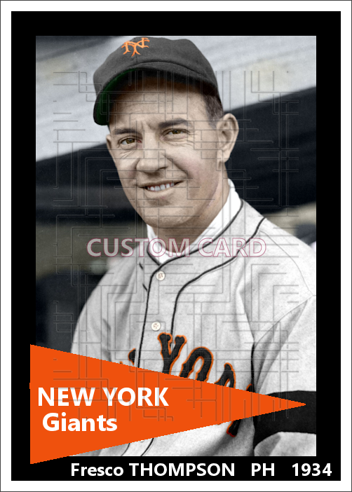 Fresco Thompson - 1934 New York Giants - choose a size & style