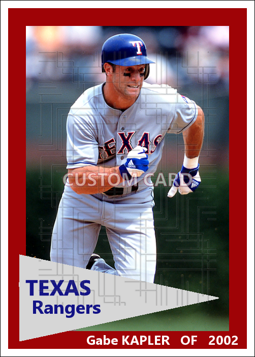 Gabe Kapler - 2002 Texas Rangers - choose a size & style