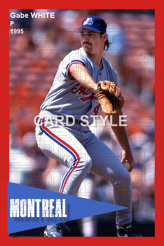 Gabe White - 1995 Montreal Expos - choose a size & style