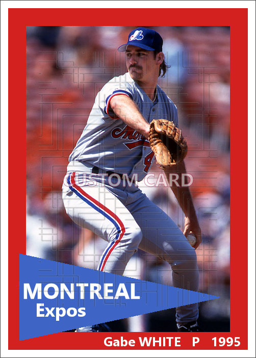 Gabe White - 1995 Montreal Expos - choose a size & style
