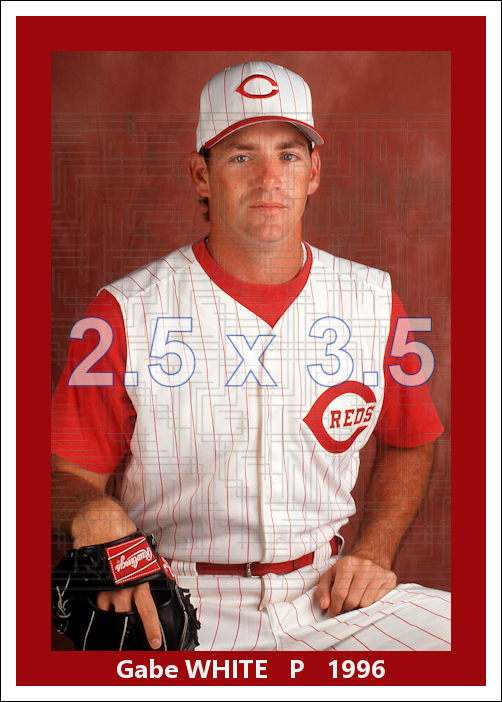 Gabe White - 1996 Cincinnati Reds - choose a size & style