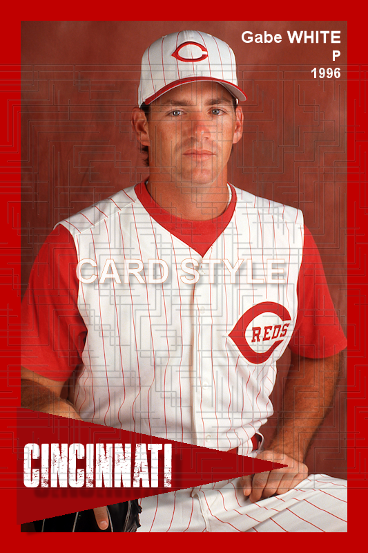 Gabe White - 1996 Cincinnati Reds - choose a size & style