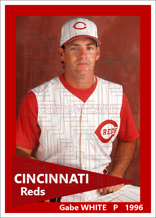 Gabe White - 1996 Cincinnati Reds - choose a size & style