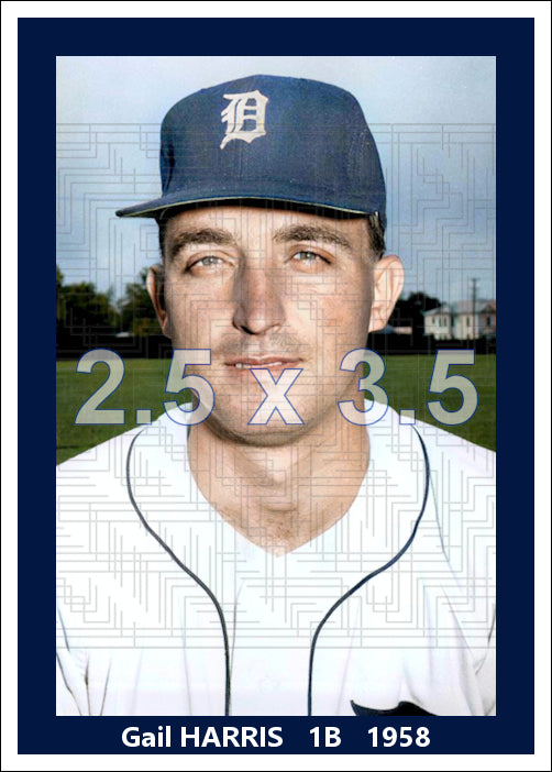 Gail Harris - 1958 Detroit Tigers - choose a size & style