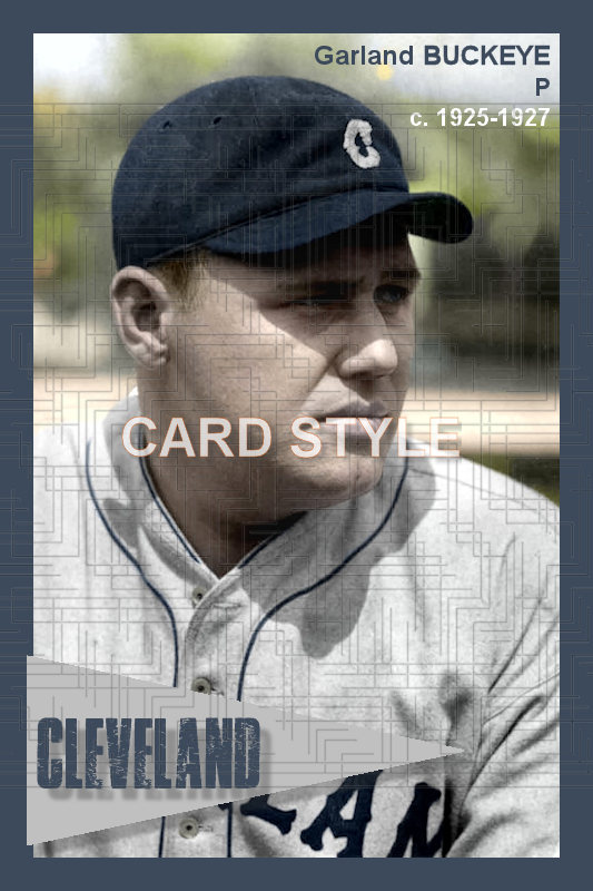 Garland Buckeye - 1925-27 Cleveland Indians - choose a size & style