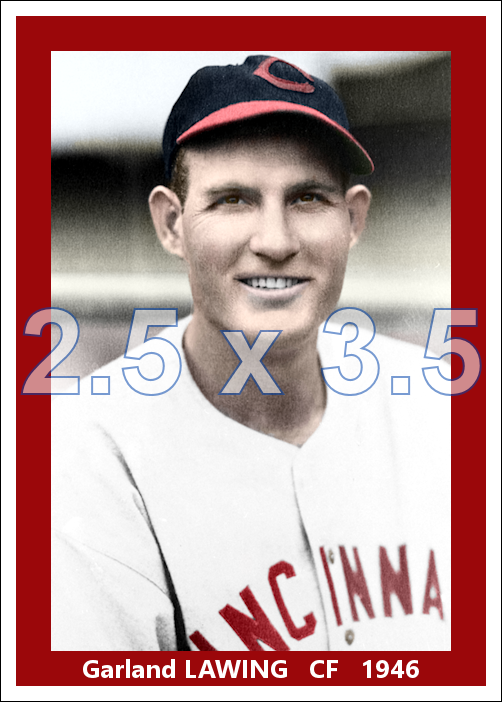 Garland Lawing - 1946 Cincinnati Reds - choose a size & style