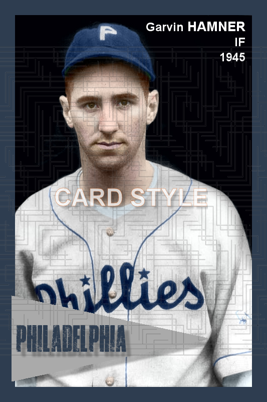 Garvin Hamner - 1945 Philadelphia Phillies - choose a size & style