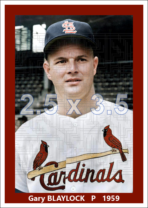 Gary Blaylock - 1959 St. Louis Cardinals - choose a size & style