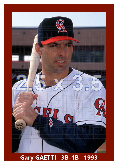 Gary Gaetti - 1993 California Angels - choose a size & style