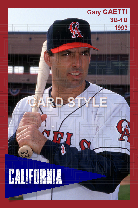 Gary Gaetti - 1993 California Angels - choose a size & style