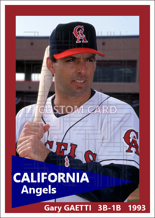 Gary Gaetti - 1993 California Angels - choose a size & style