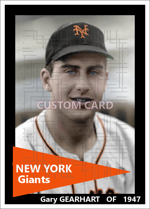 Gary Gearhart - 1947 New York Giants - choose a size & style