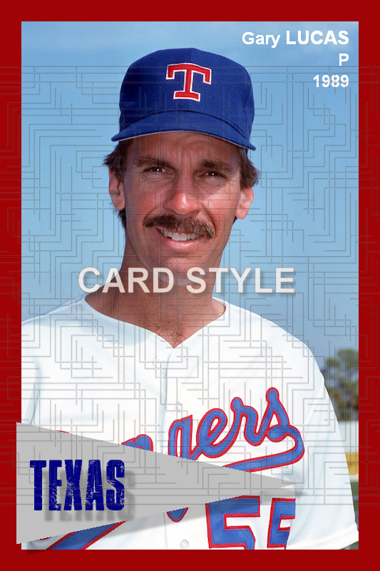 Gary Lucas - 1989 Texas Rangers - choose a size & style