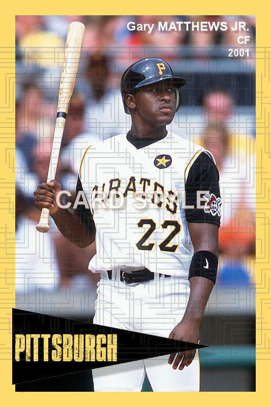 Gary Matthews Jr. - 2001 Pittsburgh Pirates - choose a size & style