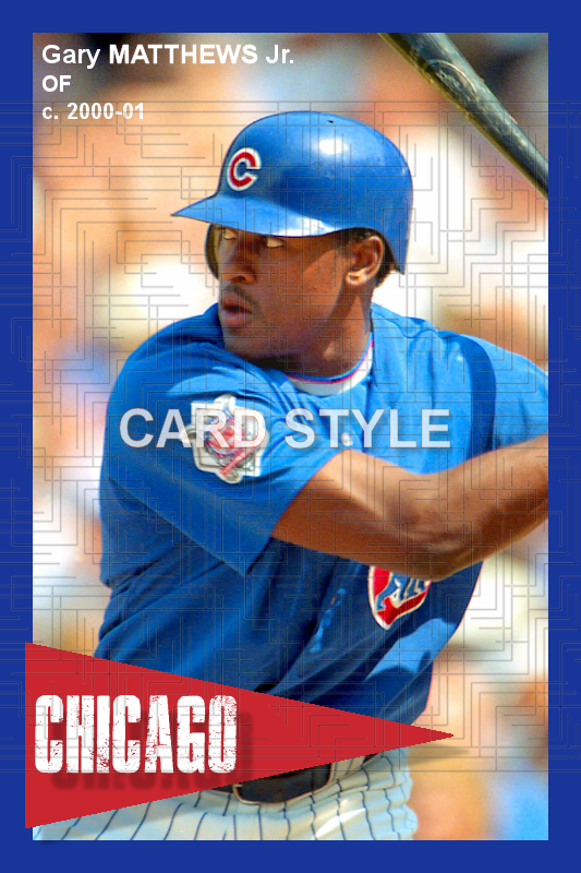 Gary Matthews Jr. - 2000-01 Chicago Cubs - choose a size & style