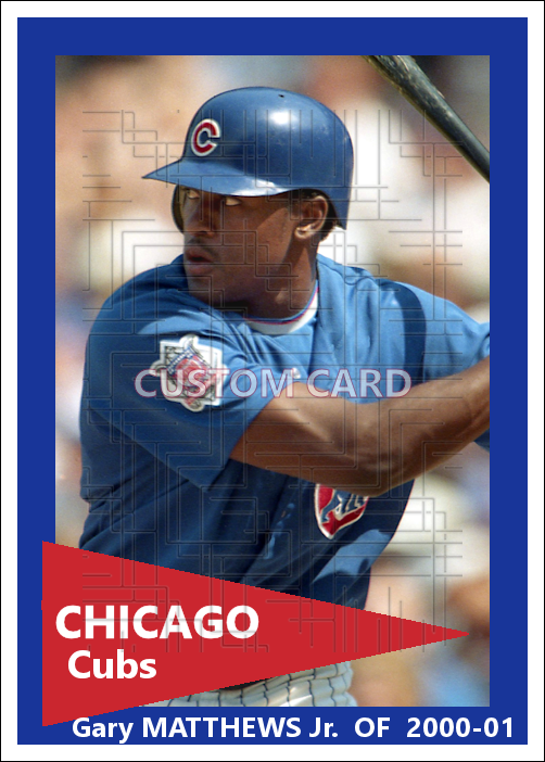 Gary Matthews Jr. - 2000-01 Chicago Cubs - choose a size & style