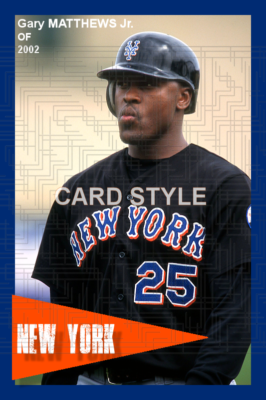 Gary Matthews Jr. - 2002 New York Mets - choose a size & style