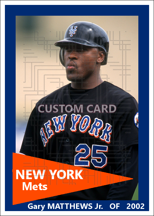 Gary Matthews Jr. - 2002 New York Mets - choose a size & style
