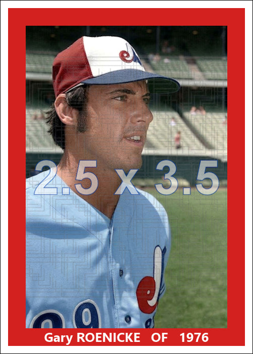 Gary Roenicke - 1976 Montreal Expos - choose a size & style
