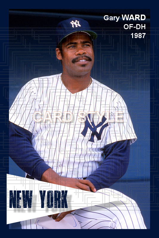 Gary Ward - 1987 New York Yankees - choose a size & style