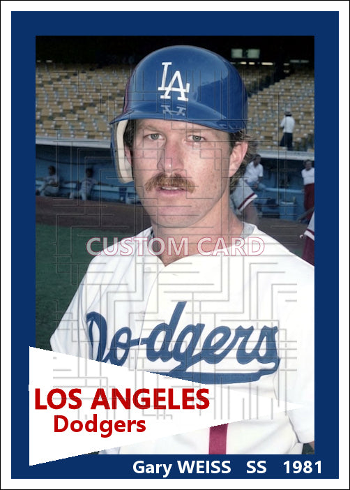 Gary Weiss - 1981 Los Angeles Dodgers - choose a size & style